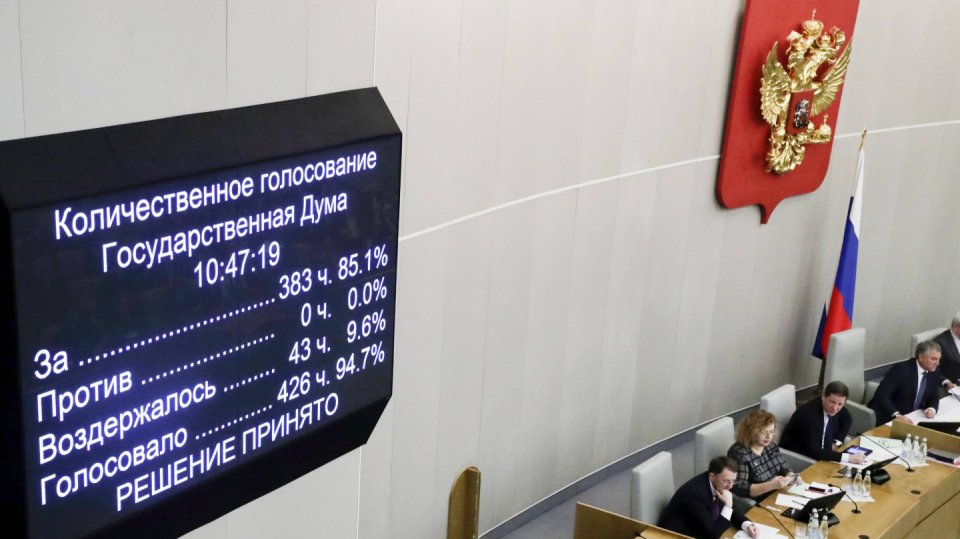 Hlasování v ruské Státní dumě o změnách ústavy